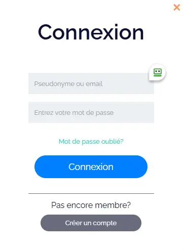 Connexion des membres du APHRODITE CASINO